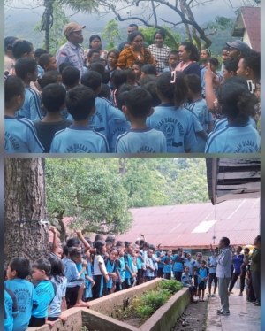 Kunjungi Sekolah di Cibal, Kadis PPO Wensislaus Sedan Ingatkan Guru soal Disiplin dan Literasi