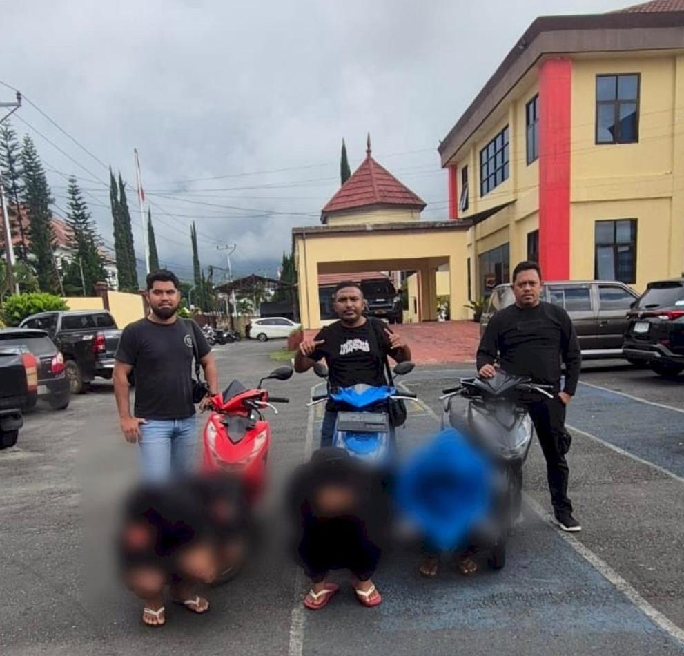 Unit Jatanras Polres Manggarai Ringkus Tiga Pelaku Pencurian Ponsel di Langke Rembong
