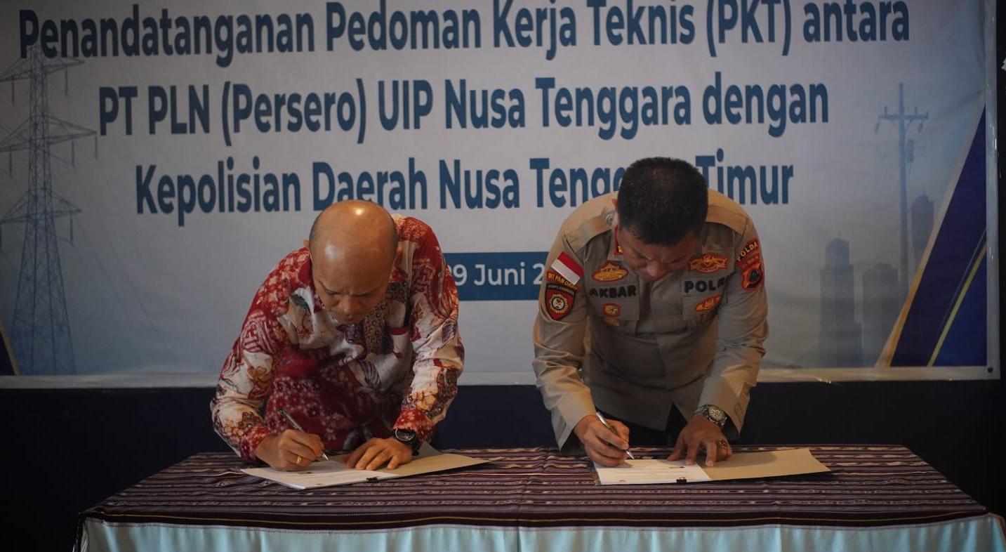 Amankan Proyek Strategis, PLN UIP Nusra dan Polda NTT Teken Pedoman Kerja Teknis