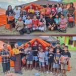 Meldyanti Hagur M. Nabit Salurkan Sembako hingga Sediakan Tenda Khusus Remaja di Desa Langkas, Cibal
